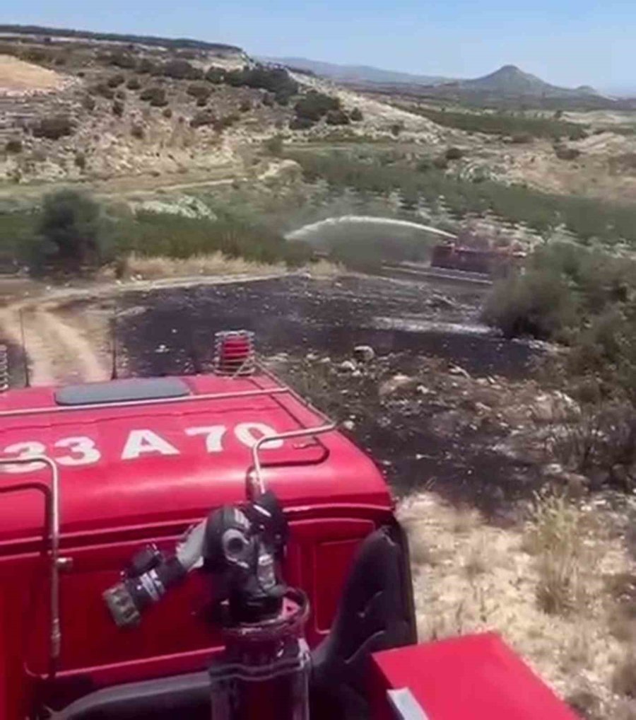 Mersin’de 6 Dekar Bahçe Yangında Zarar Gördü