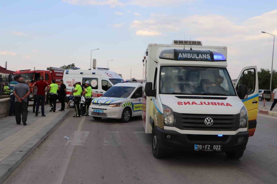 Karaman’da Takla Atan Otomobildeki 4 Üniversite Öğrencisi Yaralandı