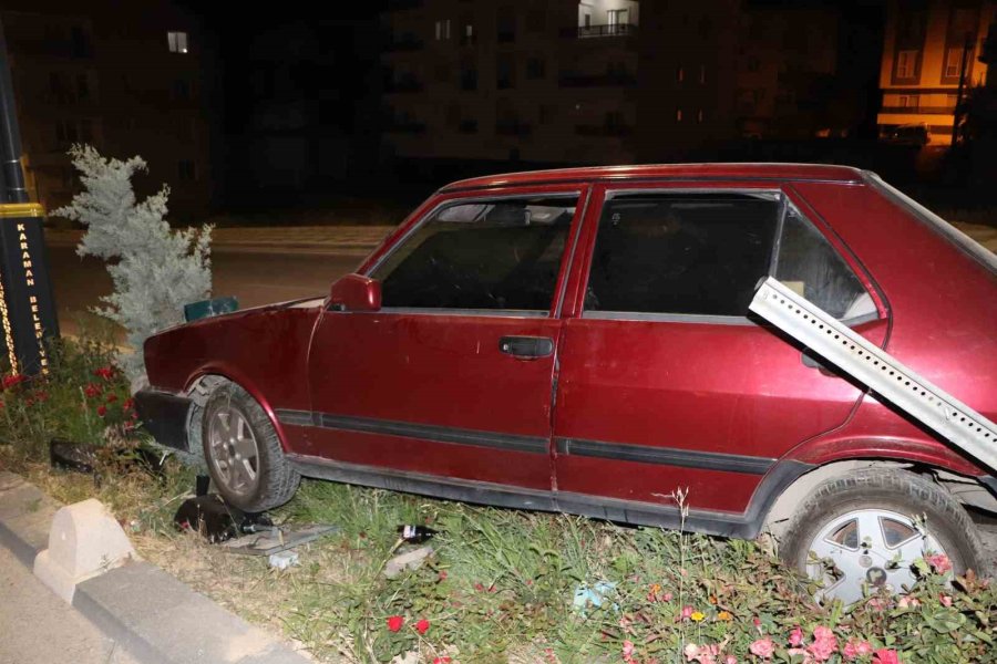 Karaman’da Otomobil Refüje Çıktı: 1 Yaralı
