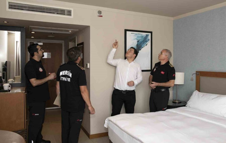 Mersin’de Otellerde Yangın Güvenliği Denetimi Sürüyor