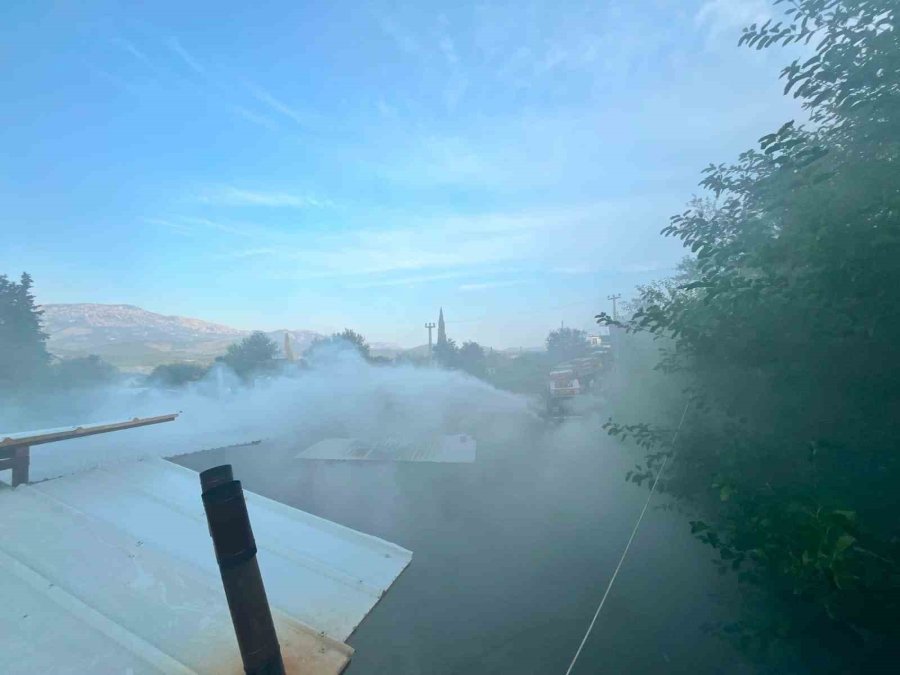 Odun Ateşinden Sıçrayan Kıvılcımlar Yangına Neden Oldu