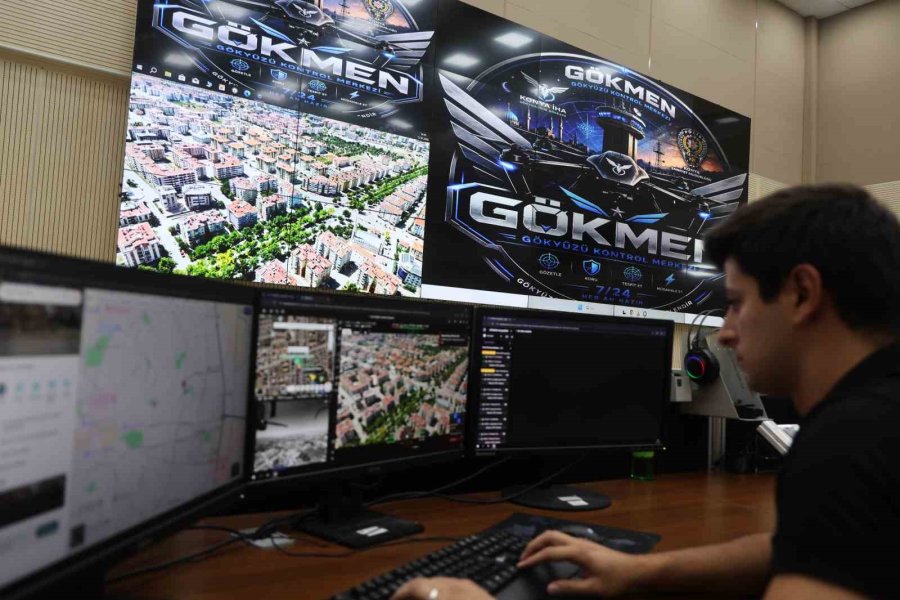 Konya’da Güvenlik Gökyüzüne Taşındı, Yapay Zeka Destekli "gökmen" 7/24 Görevde