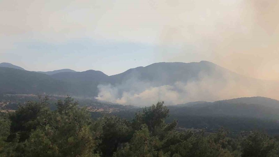 Antalya’daki Orman Yangınına Müdahale Sürüyor