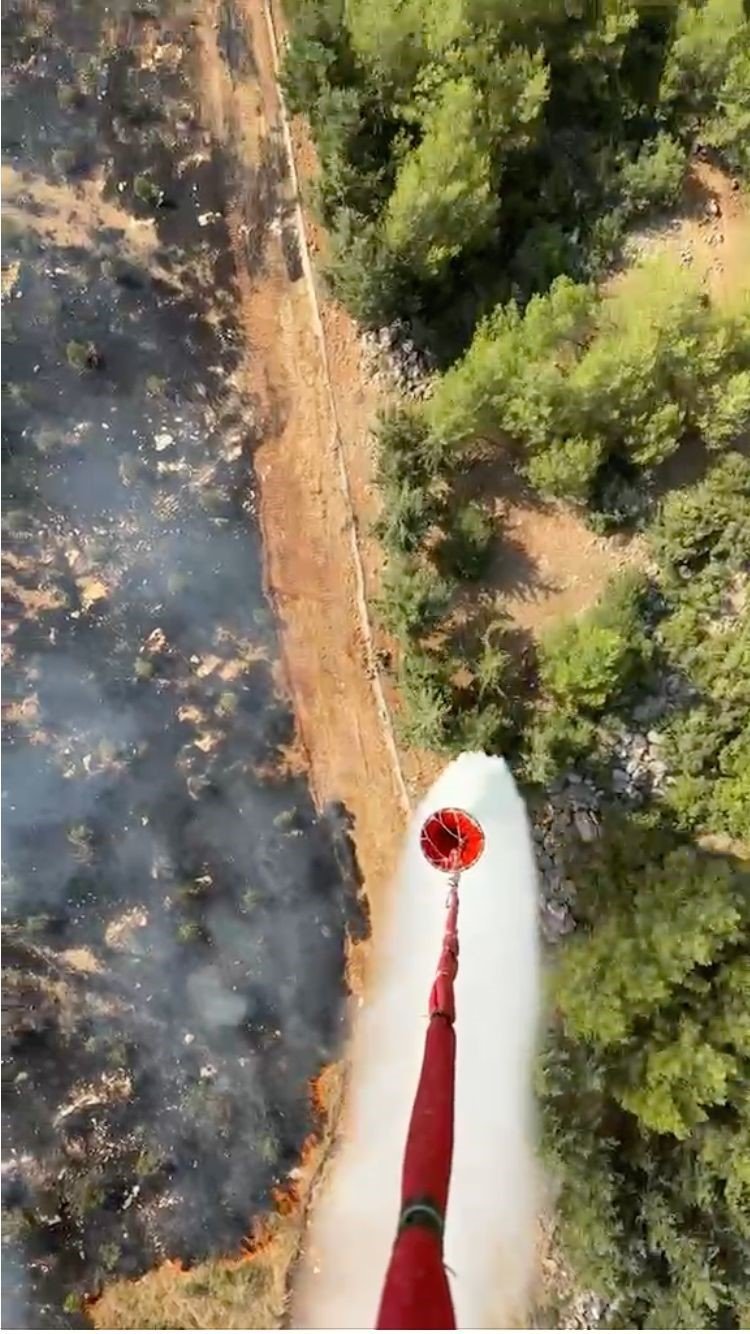 Antalya’da Ormanlık Alanı Tehdit Eden Yangın