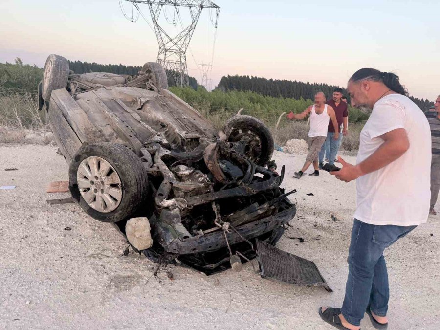 Mersin’de Stabilize Yolda Otomobil Takla Attı: 1 Ölü,1 Yaralı