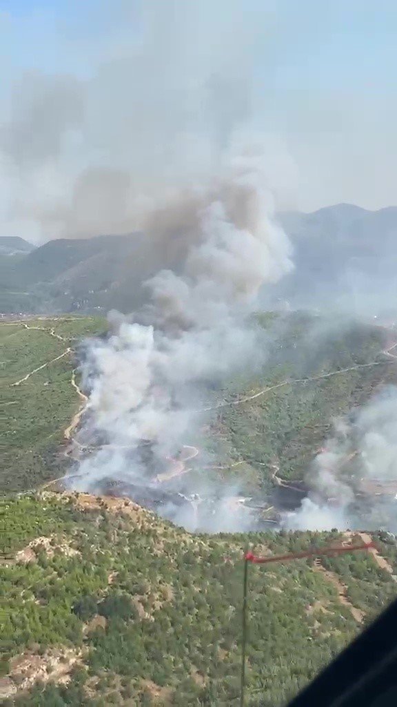 Alanya Sapadere Kanyonu’nda Ormanlık Alanda Yangın