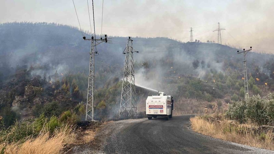 Alanya’daki Yangına 95 Araç Ve 320 Personelle Müdehale Ediliyor