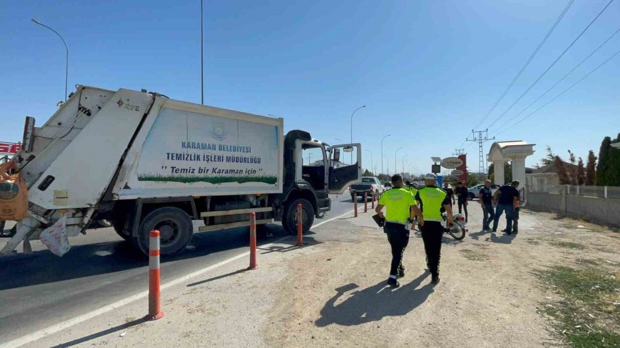 Karaman’da Motosiklet Sürücüsünün Ağır Yaralandığı Kaza Kamerada