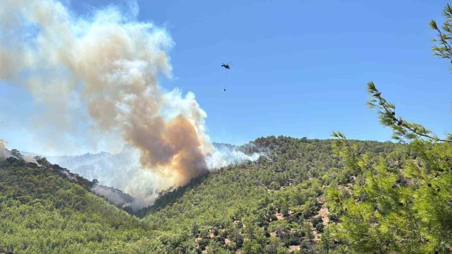 Aydıncık’taki Orman Yangınında 80 Hane Tahliye Edildi