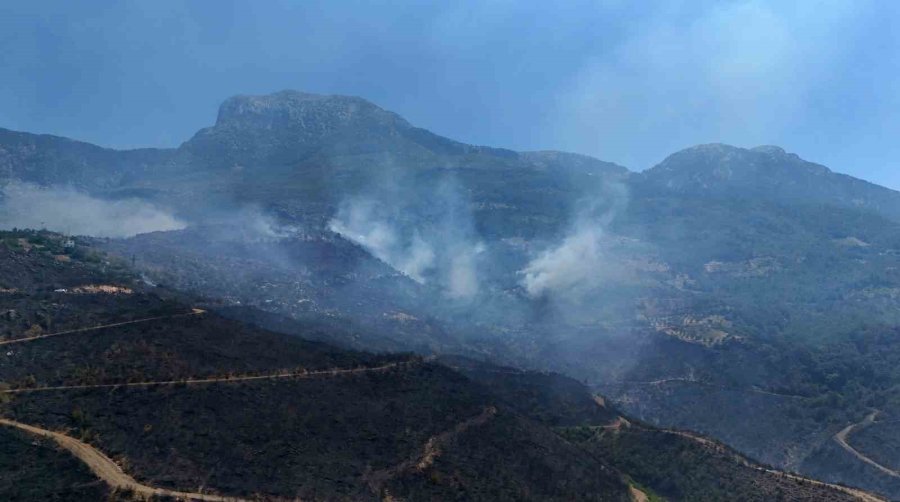 Alanya’daki Orman Yangınında Mücadele İkinci Gününde: Bölge Dron İle Görüntülendi