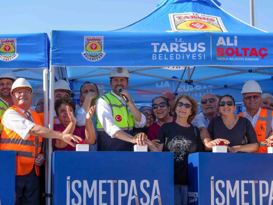 Tarsus’ta Yıllardır Beklenen Kentsel Dönüşümde İlk Beton Döküldü