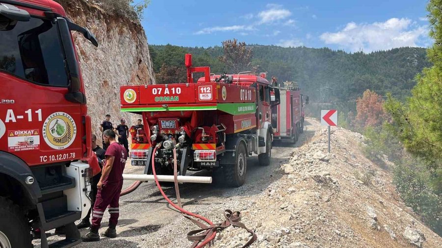 Alanya’da Ormanlık Alan Yangını Büyümeden Kontrol Altına Alındı