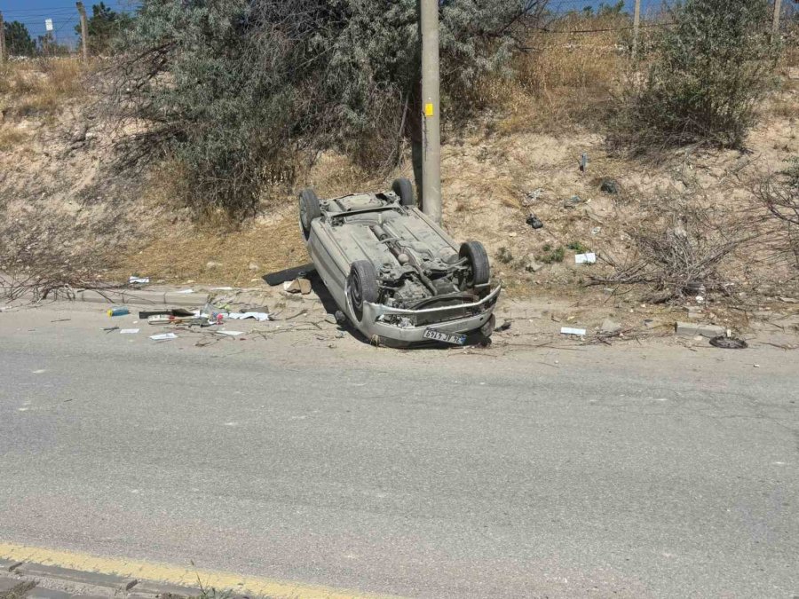 Niğde’de Otomobil Takla Attı, Sürücü Yaralandı