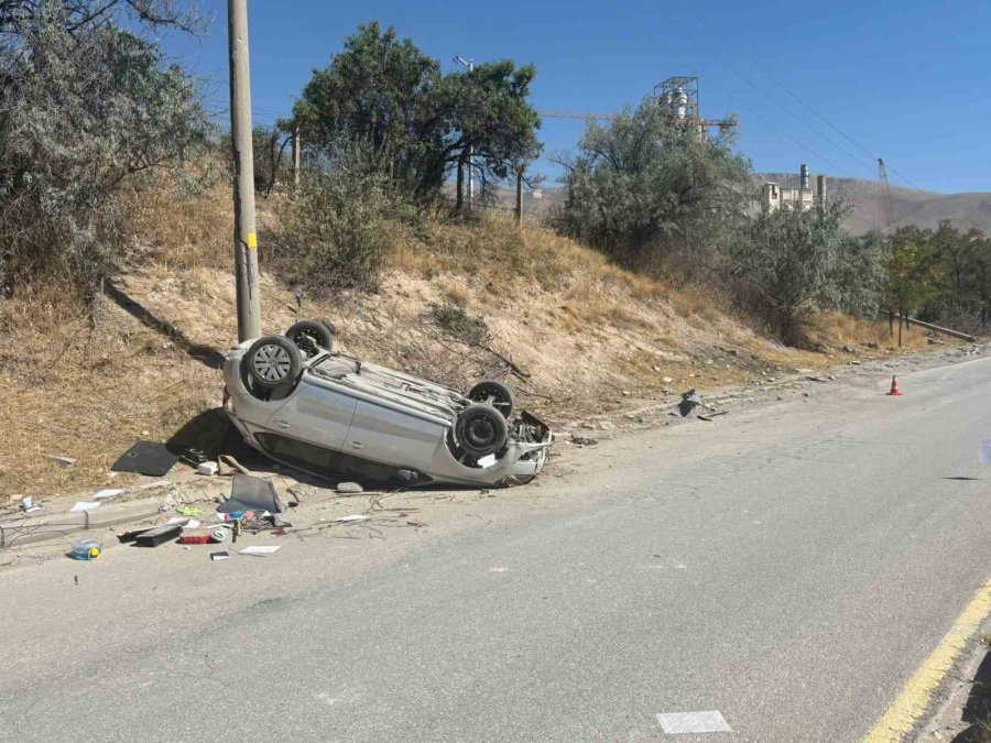 Niğde’de Otomobil Takla Attı, Sürücü Yaralandı