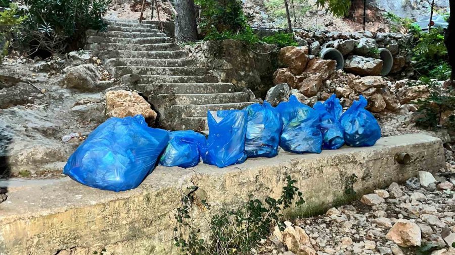 Gördükleri Manzaraya Duyarsız Kalmayıp, Eldiven Ve Maskeyle Temizlik Yaptılar
