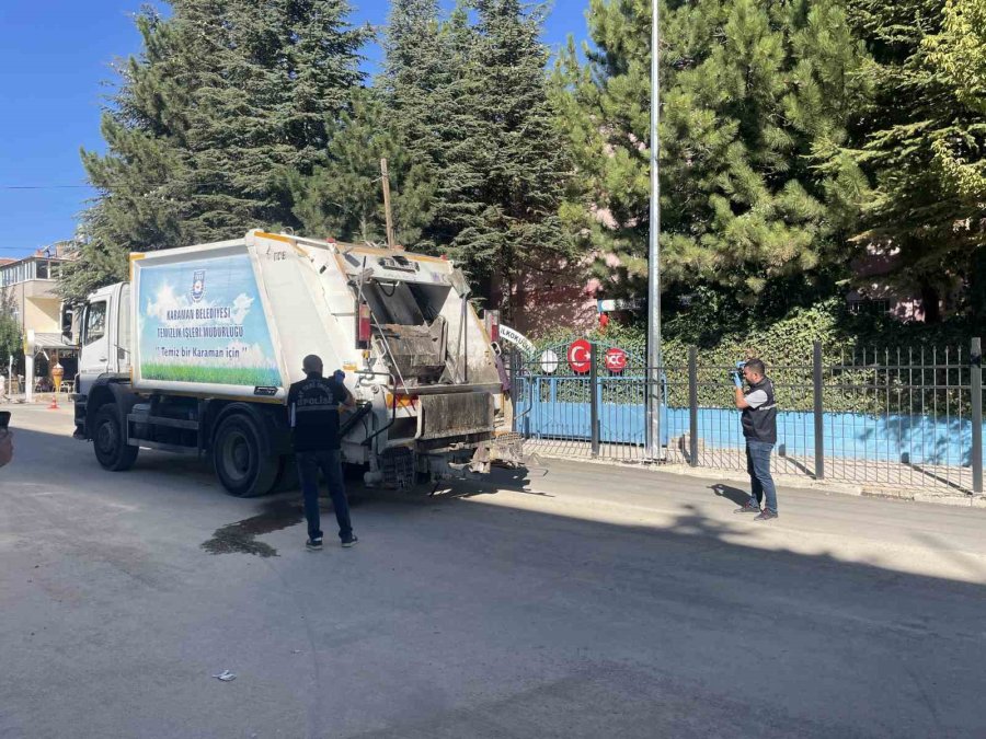 Karaman’da Çöp Kamyonundan Düşen 2 İşçi Yaralandı: Kaza Anı Kameraya Yansıdı