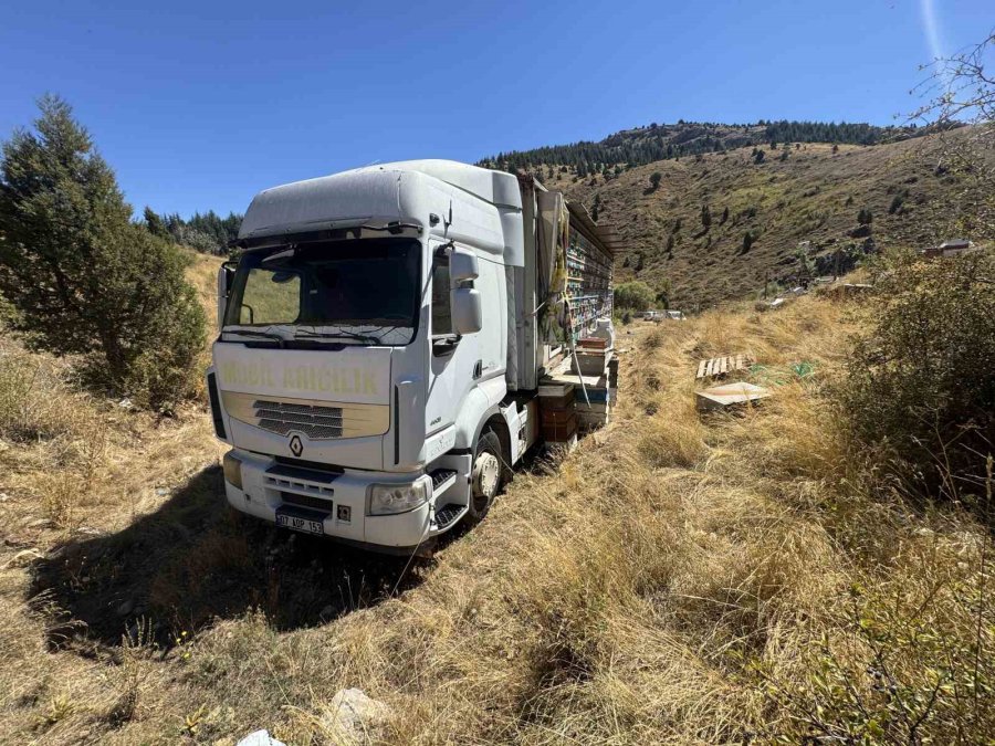 Arıcılar 240 Kovanlık ‘bal Tırı’ İle 2200 Rakımlı Yaylalarda Doğal Bal Üretimi Yapıyor