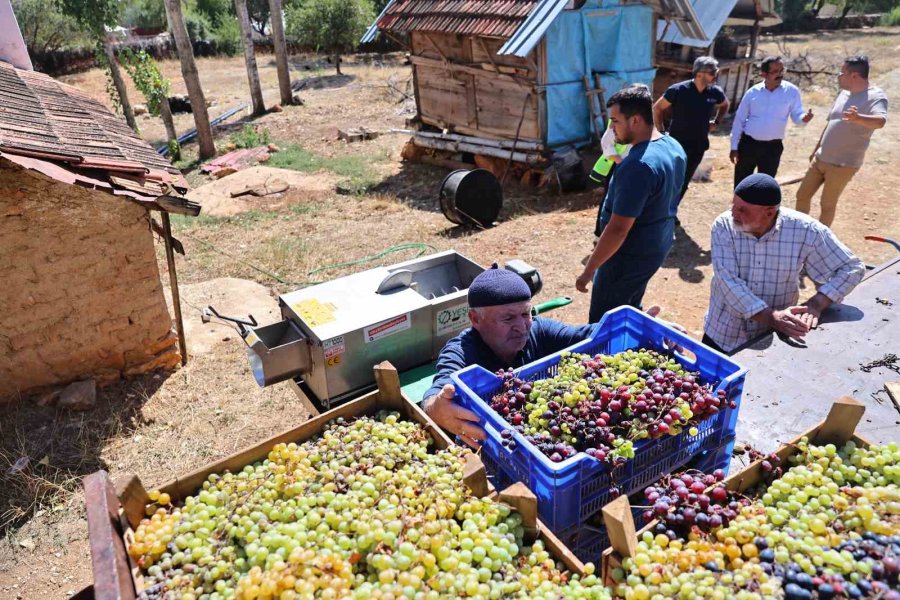 Büyükşehir’den Üzüm Üreticilerine Makine Desteği