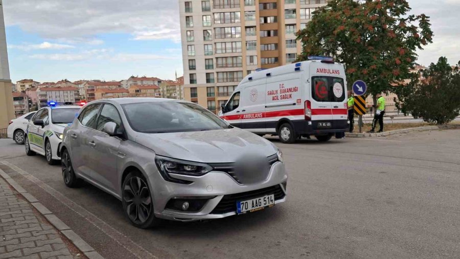 Karaman’da Otomobille Çarpışan Motosikletli Yaralandı