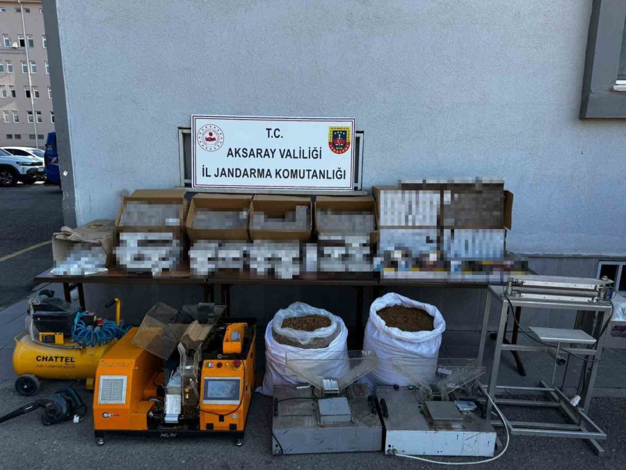 Aksaray’da Kaçak Sigara Ve Tütün Operasyonu: 5 Gözaltı