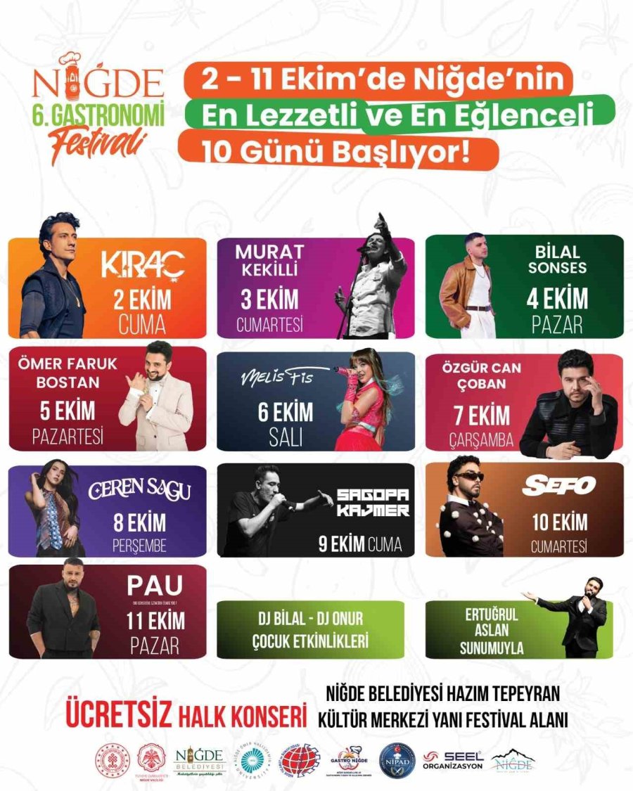 6. Gastronomi Festivali İçin Geri Sayım Başladı
