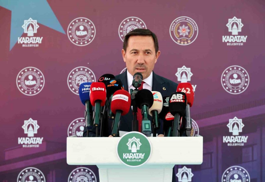 Karatay’da İlçe Emniyet Müdürlüğü Ve İstiklal Polis Merkezi İçin Toplu Temel Atma Töreni Gerçekleştirildi