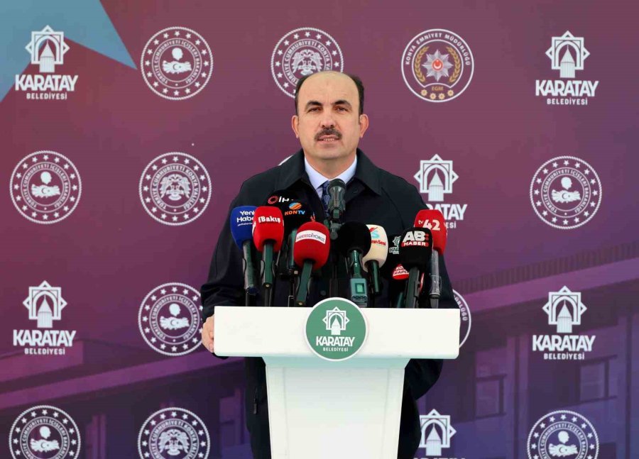 Karatay’da İlçe Emniyet Müdürlüğü Ve İstiklal Polis Merkezi İçin Toplu Temel Atma Töreni Gerçekleştirildi