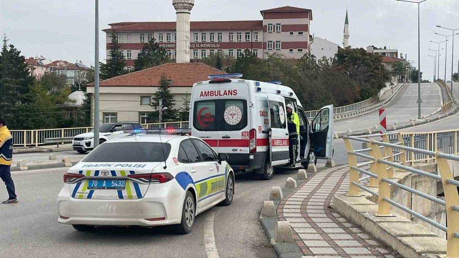 Karaman’da Ciple Otomobil Çarpıştı: 2 Yaralı