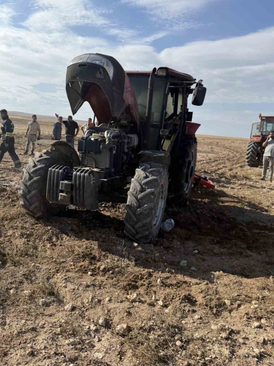 Kulu’da Yanan Traktörde Maddi Hasar Oluştu