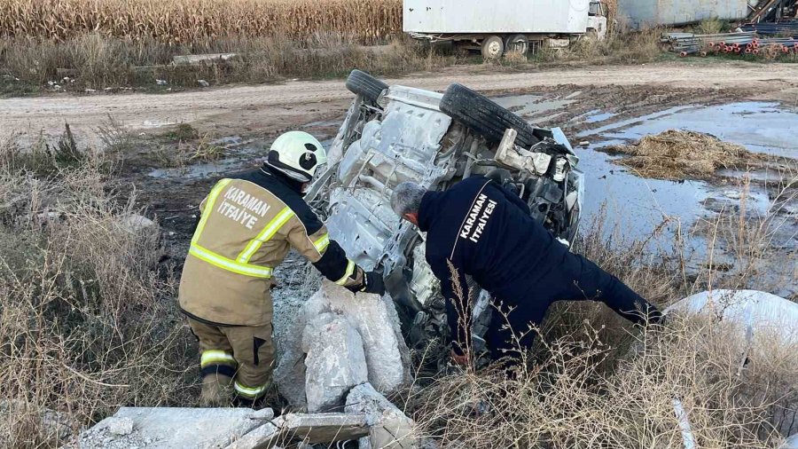 Takla Atan Otomobilin Kaza Anı Kamerada: 1 Yaralı