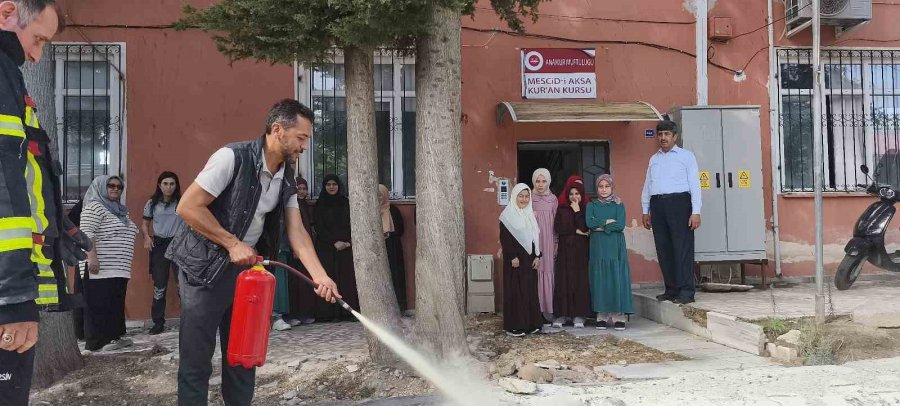 Anamur’da Kur’an Kursunda Yangın Tatbikatı