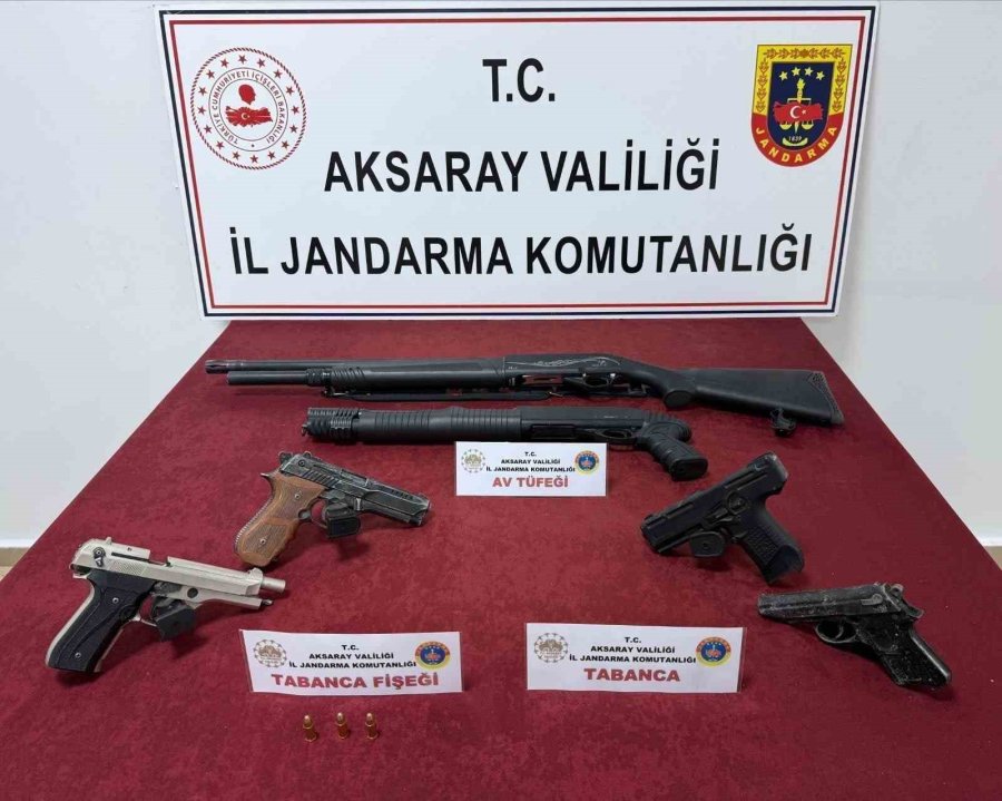 Aksaray’da Kaçak Silah Operasyonu: 5 Gözaltı