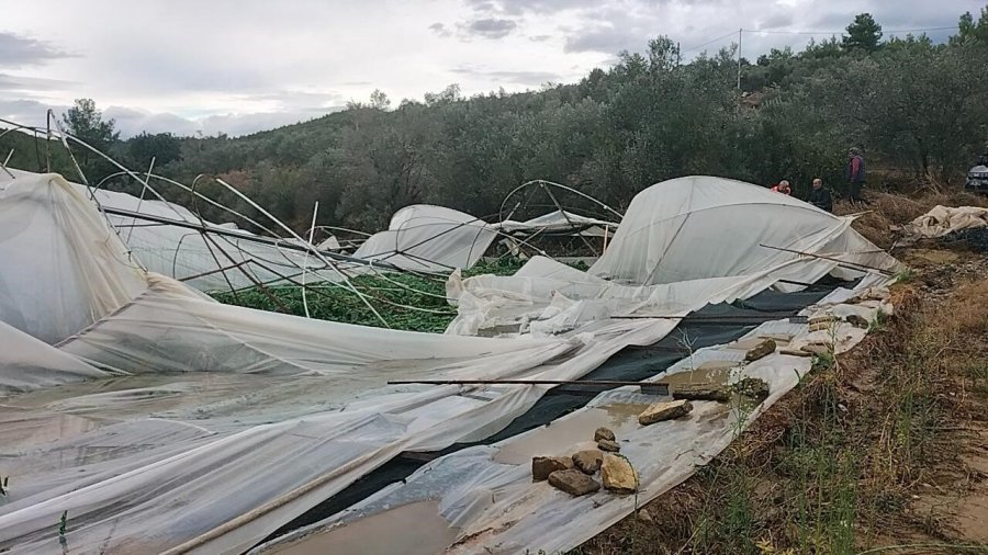 Manavgat’ta Hortum Seraları Yerle Bir Etti: 15 Dönüm Tarım Arazisi Zarar Gördü