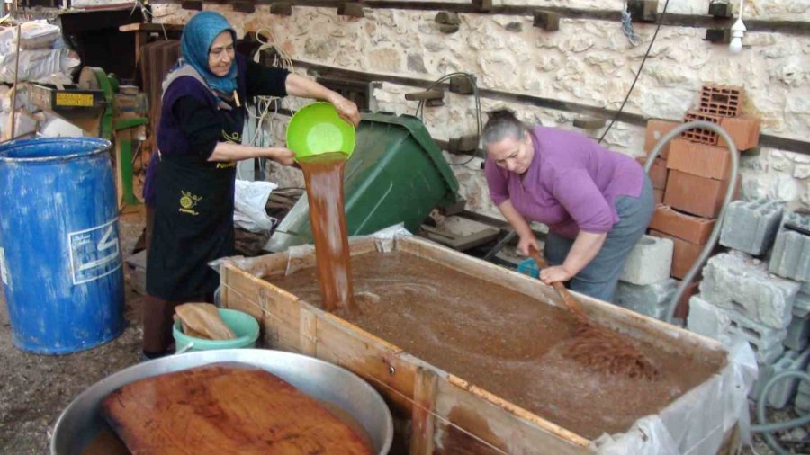 5 Kilo Kozalak 1 Kilo Pekmeze Dönüşüyor ,kilogramı 500 Liradan Satılıyor