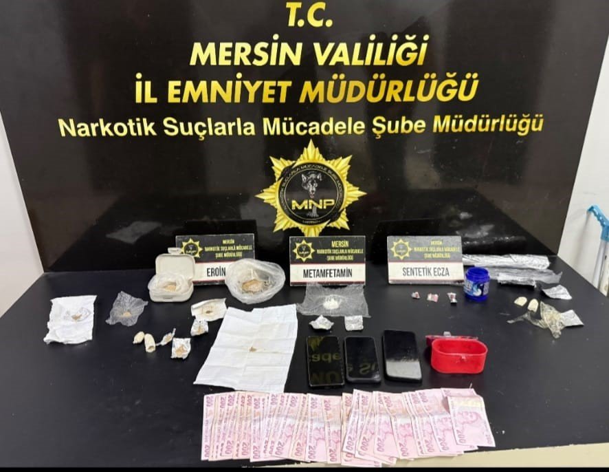 Mersin’de Uyuşturucu Taciri 5 Şüpheli Yakalanıp Tutuklandı