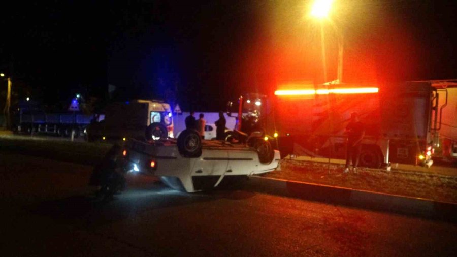 Kontrolden Çıkan Araç Takla Attı, Sürücü Yaralandı