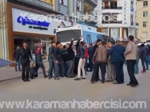 Karaman'da Ülkücülerden Protesto