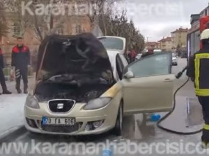 Karaman Haber : Otomobil Alev Aldı