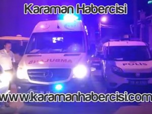 Motosikletle duran arabaya çarptılar