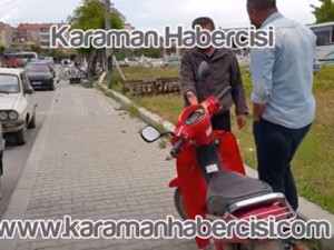 motosiklet hırsızları sert kayaya çarptı