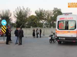 Karaman’da otomobil sürücüsü motosikleti altına aldı