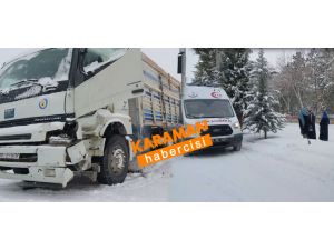 Karaman'da Karla Gelen Kazalar