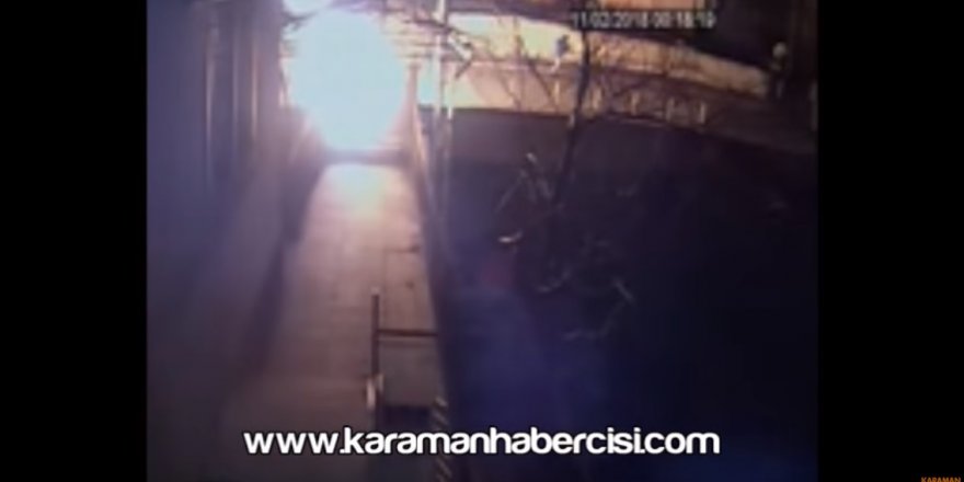 Karaman'da Servis Minibüsü Kundaklama