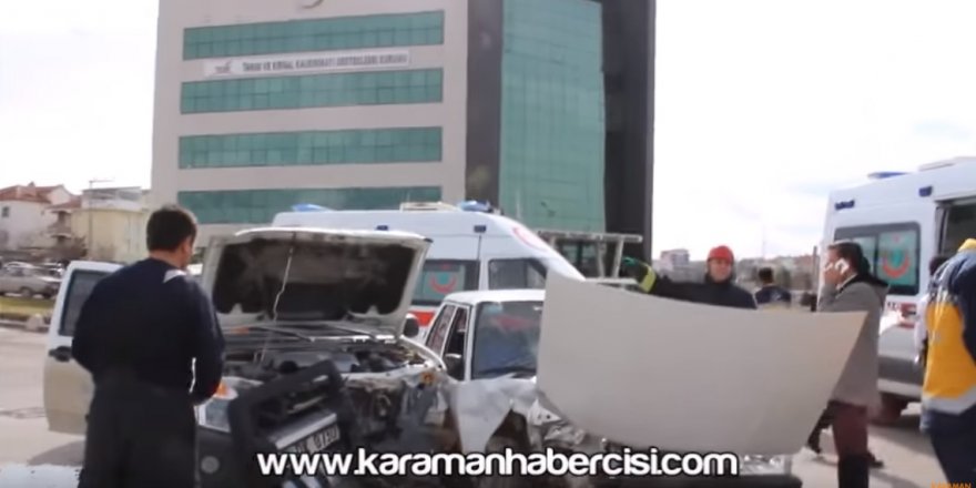 Karaman Valilik Kavşağı Trafik Kazası