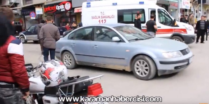 Atatürk Bulvarı üzerinde motosiklet ve yaya trafik kazası