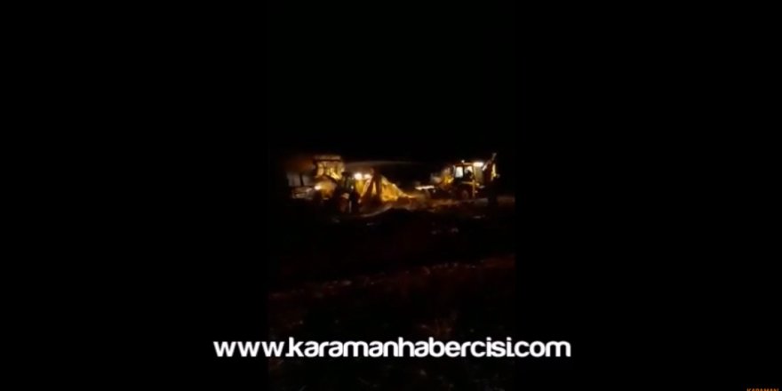 Karaman'ın Kazımkarabekir İlçesinde Saman Yangını