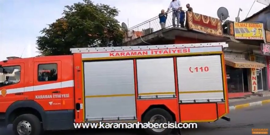 Karaman'da Bir Anda Yükselen Dumanlar Korkuttu